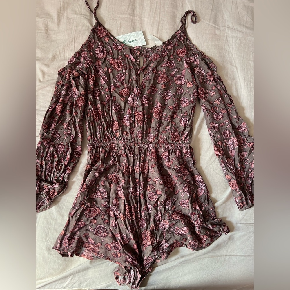 Mahina Mauve Floral Romper